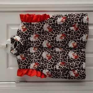 Santa Safari Chic Leopard Puffer Vest Women's Large 10-12 NWT